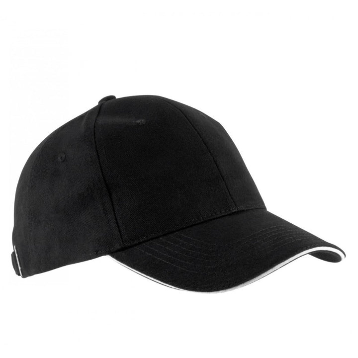 Casquette Homme Orlando Noir Liseré blanc - Kariban