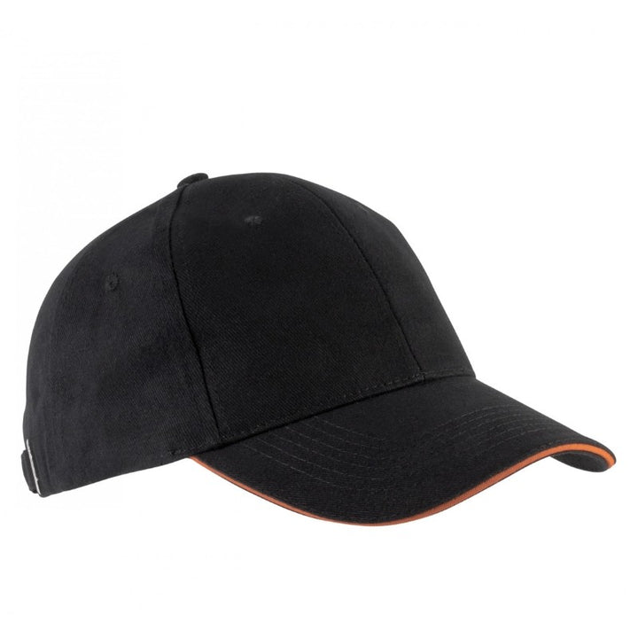 Casquette Homme Orlando Rouge Liseré Orange - Kariban
