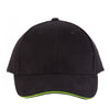 Casquette Homme Orlando Noir Liseré Vert - KARIBAN