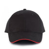 Casquette Homme Orlando Noir Liseré Rouge - KARIBAN
