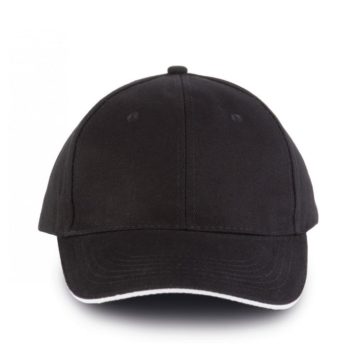 Casquette Homme Orlando Noir Liseré blanc - Kariban