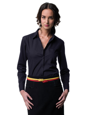 Chemisier Femme Noire Manches Longues