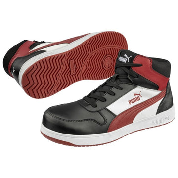 Baskets de sécurité Puma noir rouge et blanche