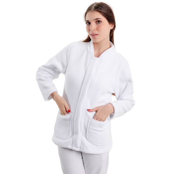 Veste polaire professionnelle médicale blanche Diego Hasson