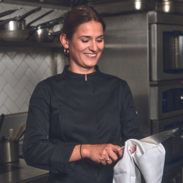 Veste de cuisine CRISTAL noir femme - LAFONT