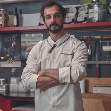 Veste de Cuisine Navarre Homme Manches Longues Bi Matière écru -