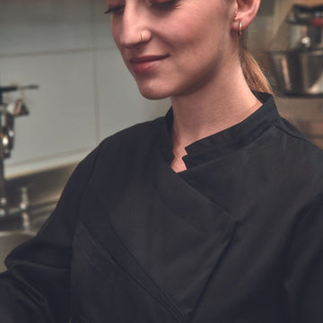 Veste de cuisine noire Nutmeg femme