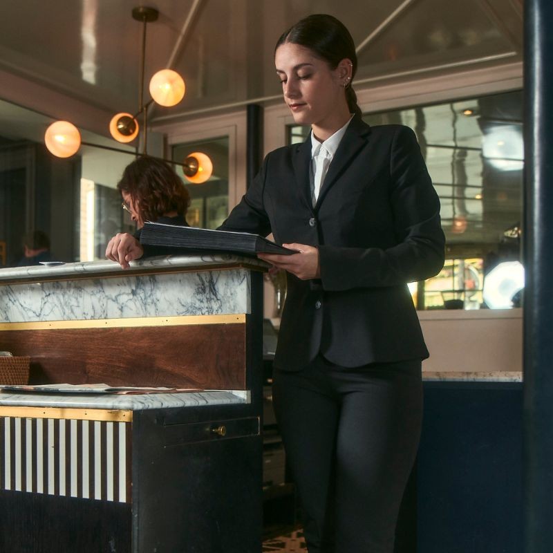 Veste de service tailleur OPERA bleu marine femme  - LAFONT