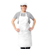 Tablier Blanc À Bavette Double Poches 100% Coton - MANELLI