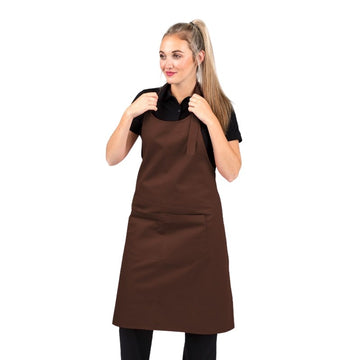 tablier à bavette marron pour professionnel et particulier