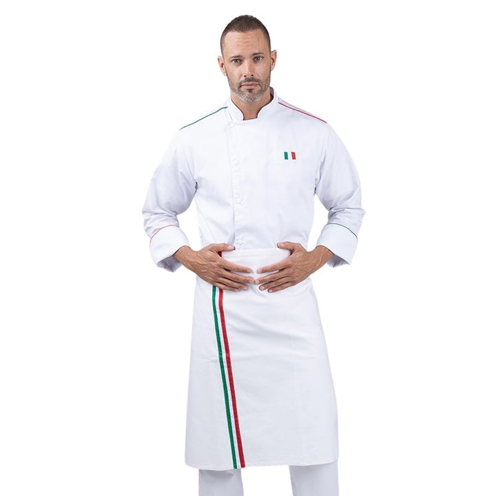 Tablier de Cuisine Demi-Chef Napoli Blanc - MANELLI