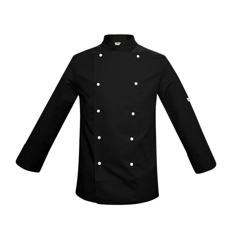 Veste de Cuisine Enfant Noir Boutons Blancs - MANELLI