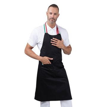 Tablier à Bavette Napoli Noir - MANELLI