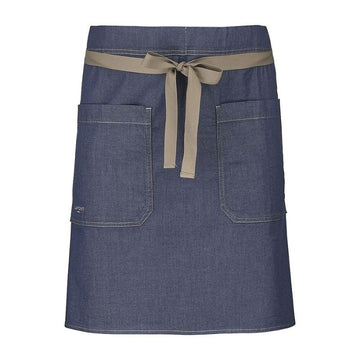 Tablier de cuisine court Arras bleu jean - LAFONT