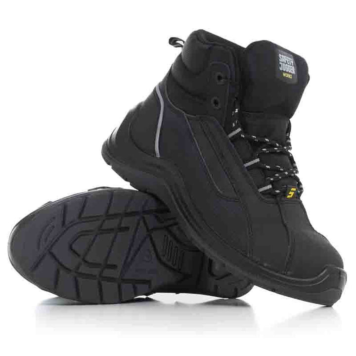 Chaussures de Sécurité Montantes Elevate S1P Noir Mixte - SAFETY JOGGER
