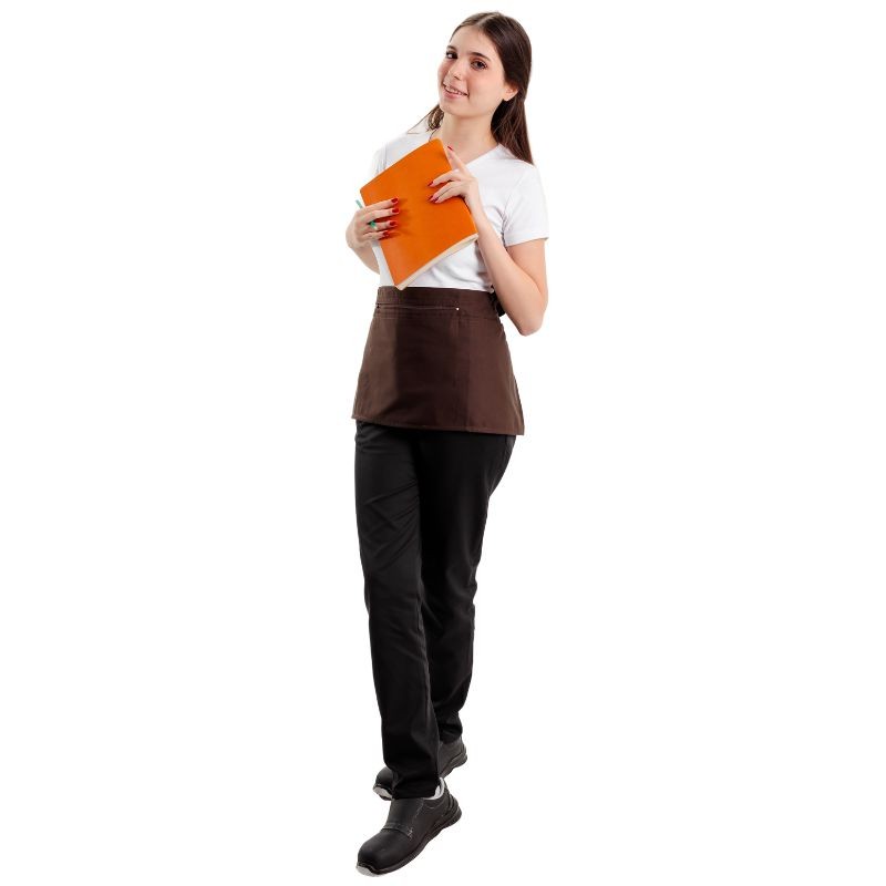 Tablier Barman À Pohe Zipée Marron