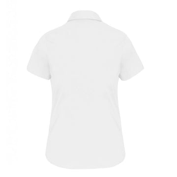 Chemise Femme Manches Courtes Coton / Élasthanne Blanc -
