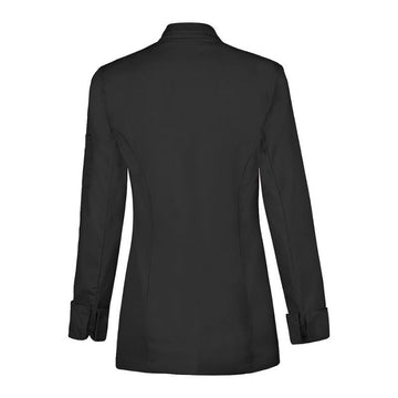 Dos de la Veste de Cuisine Femme Saffron Manches Longues Noir - LAFONT