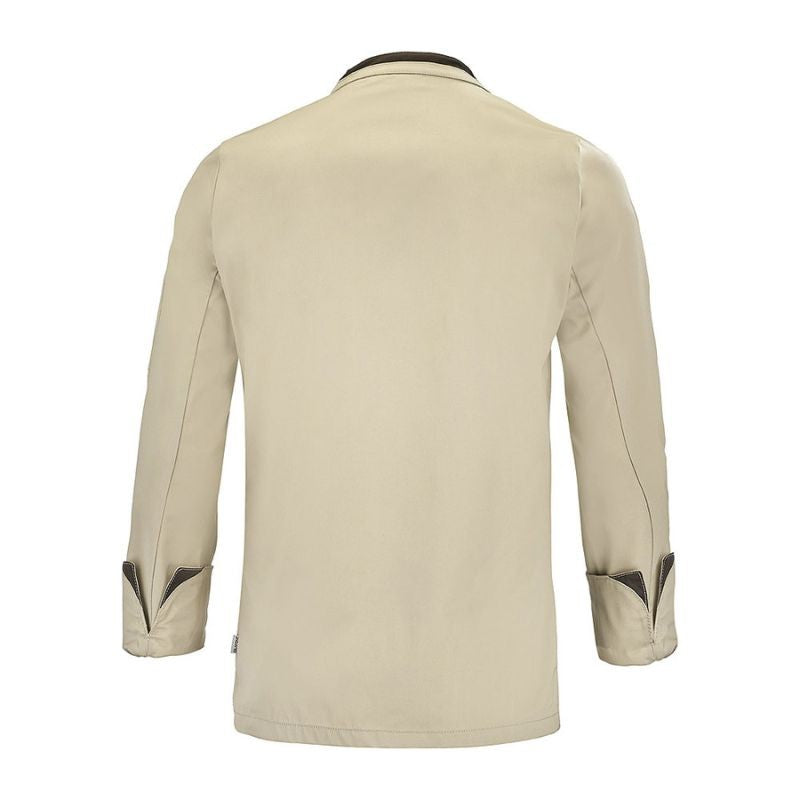 Dos Veste de Cuisine Homme Mint Manches Longues Beige - LAFONT