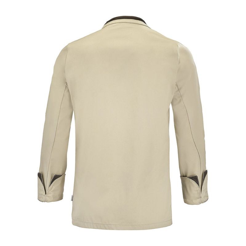 Dos Veste de Cuisine Homme Mint Manches Longues Beige - LAFONT