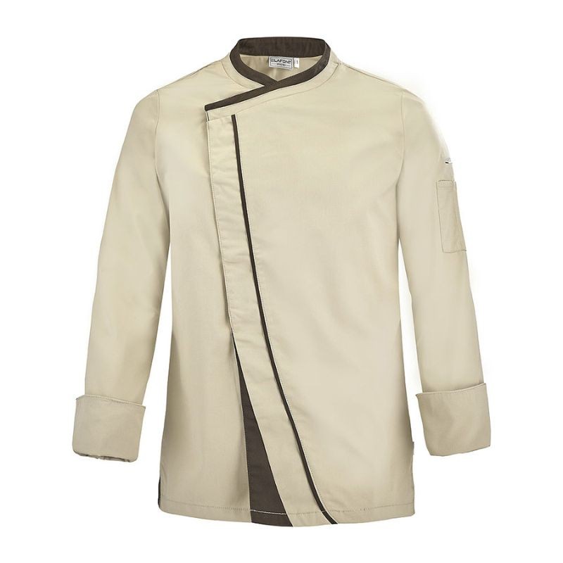 Veste de Cuisine Homme Mint Manches Longues Beige - LAFONT