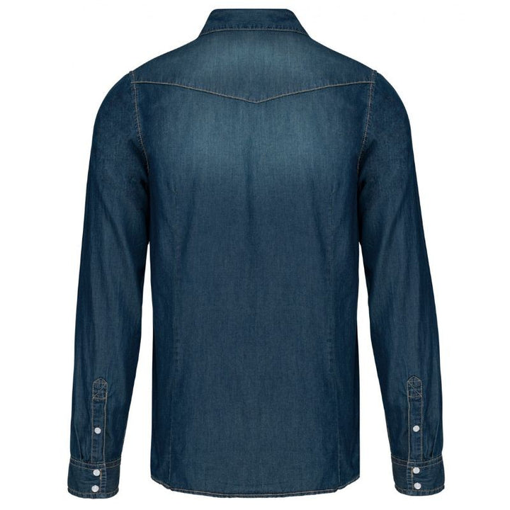 Chemise Denim Homme Manches Longues