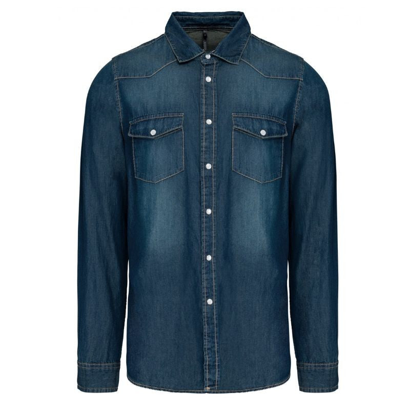 Chemise Denim Homme Manches Longues - KARIBAN