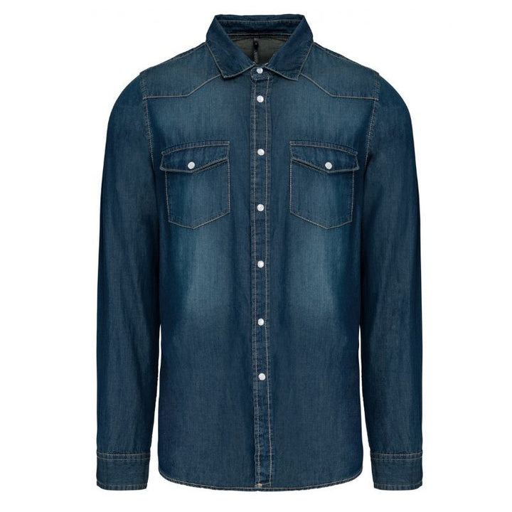 Chemise Denim Homme Manches Longues - KARIBAN