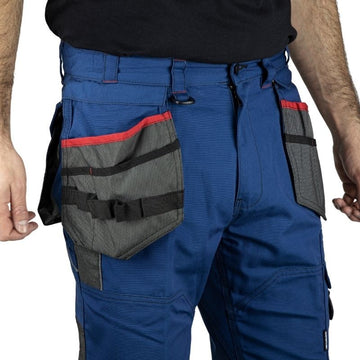 Short de Travail Homme Forge Multipoches Bleu Cobalt - LMA I Zoom poches
