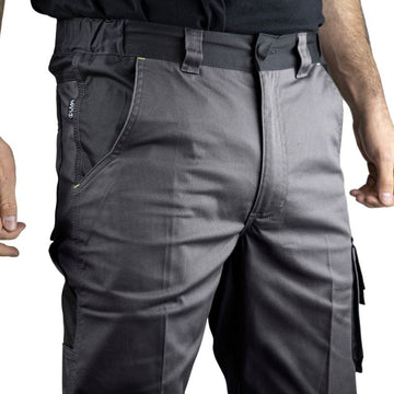 Pantalon Homme Bicolore Stretch Gris sombre/Noir