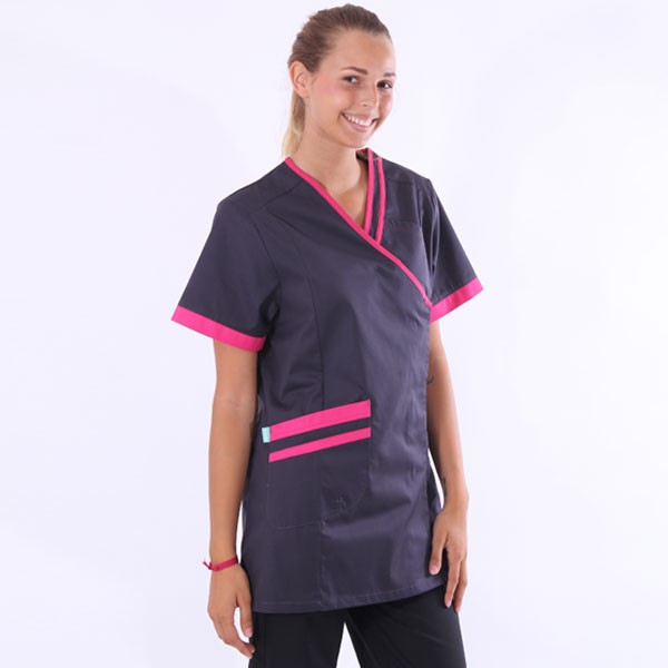 blouse noire et rose Lafont