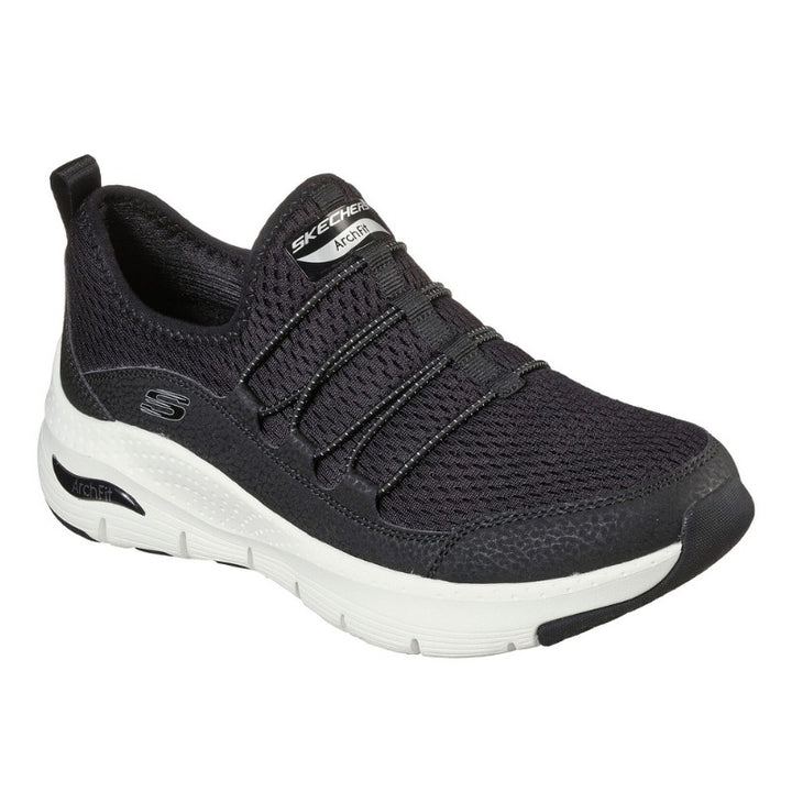 Baskets de Travail Femme Arch Fit Lucky Thoughts Noires - SKECHERS I Sans lacets