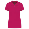 Polo de Travail Femme Coton Manches Courtes Fuchsia - KARIBAN