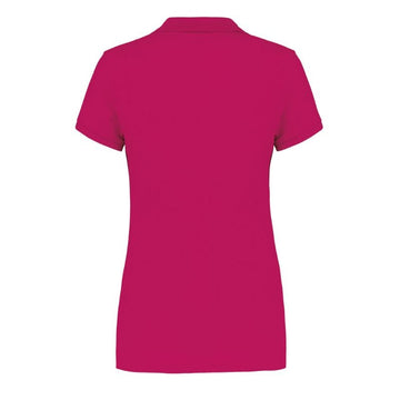 Polo de Travail Femme Coton Manches Courtes Fuchsia - KARIBAN - 2