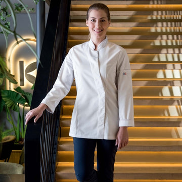 Veste de cuisine femme manches longues ALPILLES blanc