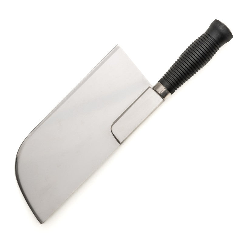 Feuille de boucher inox renforcé 28 cm manche noir - FISCHER