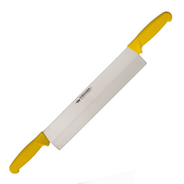 Couteau à fromage 2 poignées jaune 33 cm - FISCHER