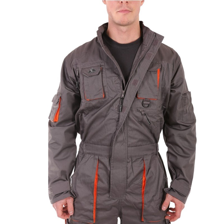 Combinaison de travail gris & orange 8PADCL