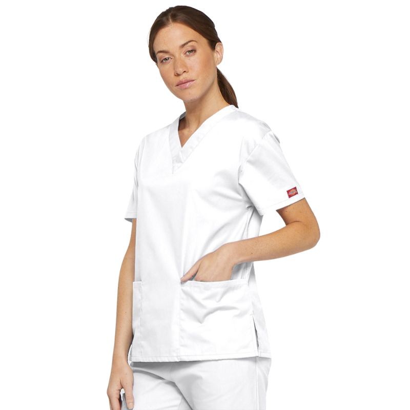 Tunique Médicale Blanche Mixte Coton Blanc - DICKIES