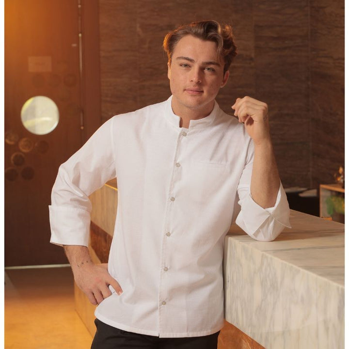 Veste de Cuisine Homme Paris Manches Longues Blanc