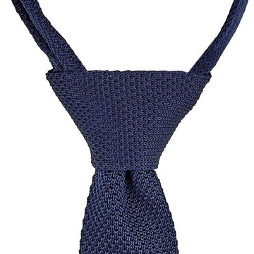 Cravate de Service en Maille Bolivar Marine LAFONT