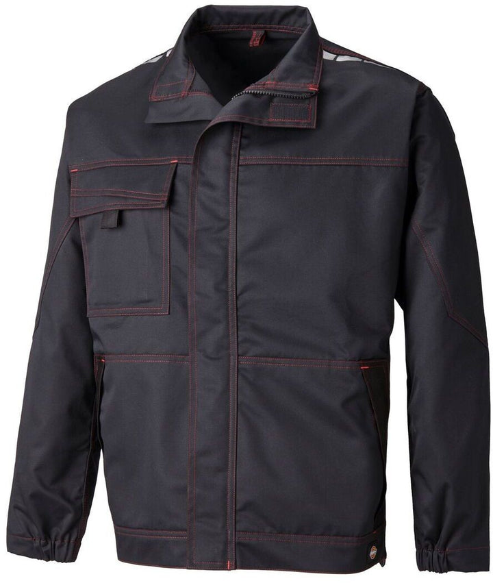 Veste de Travail Lakemont Dickies homme noir et rouge