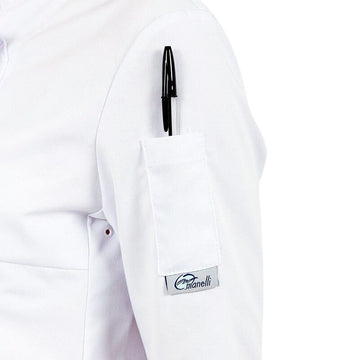 Veste de Cuisine Femme Lady Manches Longues Blanche