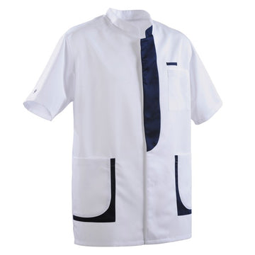 Blouse Medicale Homme Blanc & Bleu Marine
