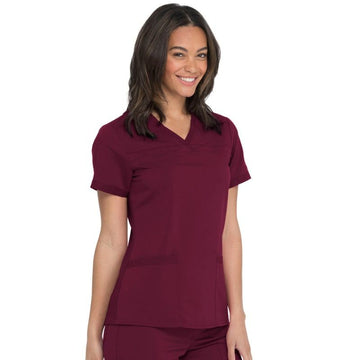 Tunique Médicale Femme Col V Bordeaux
