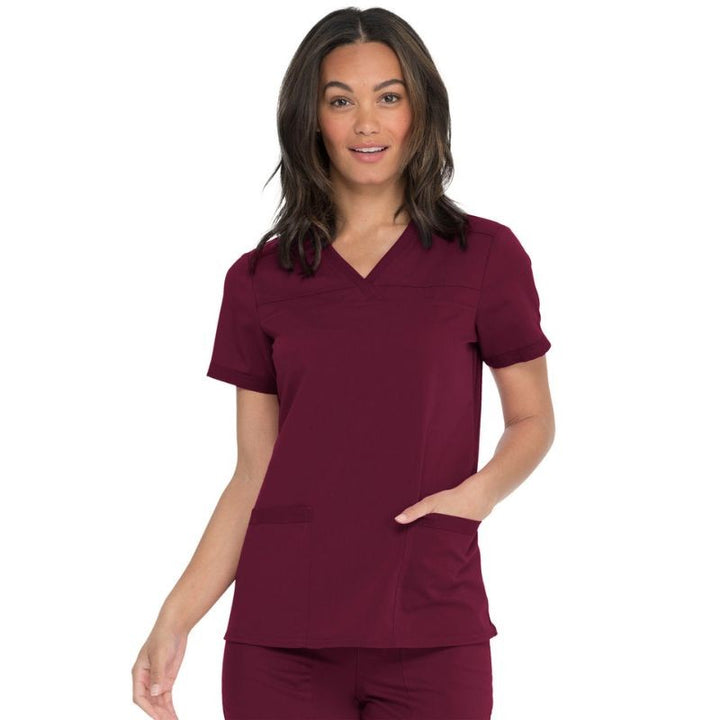 Tunique Médicale Femme Col V Bordeaux - DICKIES