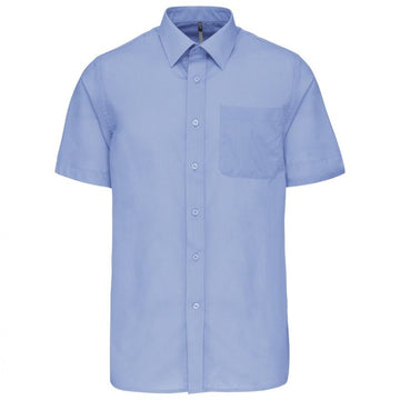 Chemises de Serveur Manches Courtes Bleu Ciel - KARIBAN