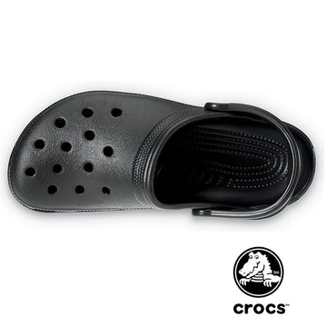 Sabot médical Crocs beach noir vue dessus
