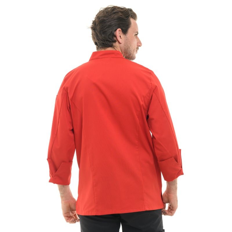 Veste de cuisine texas rouge expert de la cuisine Manelli