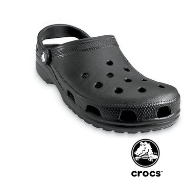Sabot médical Crocs beach noir vue trois quarts